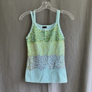 Vintage The Promise Sequin Beaded Cami Mermaid Clubwear Mermaid Rave Top Sz XS